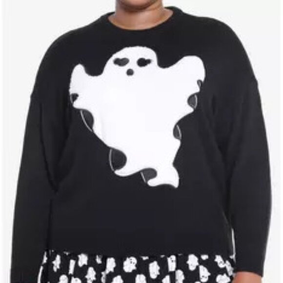 Sweet Society Kawaii Ghost Girls Knit Sweater Plus Size 2x - Picture 1 of 3